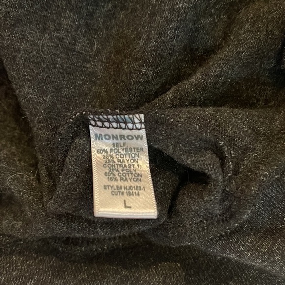 Monrow Black Skull Zip-Up L/S Hoodie Large NWT - Picture 11 of 11